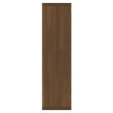 Mirror Cabinet with LED Brown Oak 76x15x55 cm