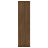 Mirror Cabinet with LED Brown Oak 76x15x55 cm - Low Angle