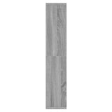 Mirror Cabinet with LED Grey Sonoma 91x15x76.5 cm