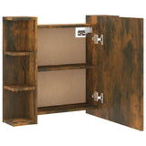 Mirror Cabinet with LED Smoked Oak 70x16.5x60 cm - Extra Image