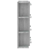 Mirror Cabinet with LED Grey Sonoma 70x16.5x60 cm