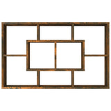Wall Shelf Smoked Oak 85x16x52.5 cm Engineered Wood - 45-Degree Angle