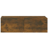 Wall TV Cabinets 2 pcs Smoked Oak 100x30x30 cm Engineered Wood - Rear View