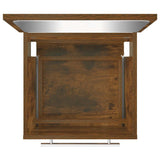 Bathroom Cabinet with Mirror Smoked Oak 41x38.5x48 cm - Low Angle