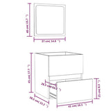 Bathroom Cabinet with Mirror Smoked Oak Engineered Wood - Extra Image