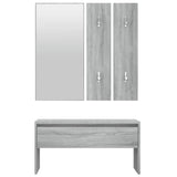 Hallway Furniture Set Grey Sonoma Engineered Wood - 45-Degree Angle