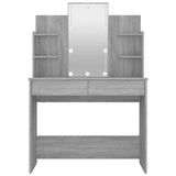 Dressing Table with LED Grey Sonoma 96x40x142 cm
