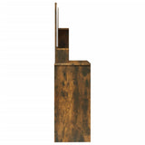 Dressing Table with Mirror Smoked Oak 86.5x35x136 cm - Low Angle