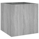 Planter Box Grey Sonoma 40x40x40 cm Engineered Wood - Front View