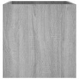 Planter Box Grey Sonoma 40x40x40 cm Engineered Wood - Rear View