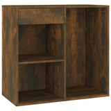 Cosmetic Cabinet Smoked Oak 80x40x75 cm Engineered Wood - Front View