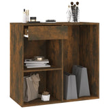 Cosmetic Cabinet Smoked Oak 80x40x75 cm Engineered Wood - Rear View