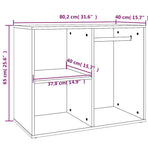 Dressing Cabinet Grey Sonoma 80x40x65 cm Engineered Wood
