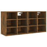 Shoe Cabinets 2 pcs Smoked Oak 52.5x30x50 cm - Side View