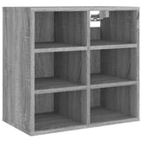 Shoe Cabinet Grey Sonoma 52.5x30x50 cm - Side View