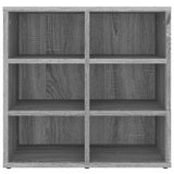 Shoe Cabinet Grey Sonoma 52.5x30x50 cm - Top-Down View