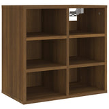 Shoe Cabinet Brown Oak 52.5x30x50 cm - Top-Down View