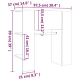 Hallway Cabinet Grey Sonoma 97.5x37x99 cm Engineered Wood - Extra Image