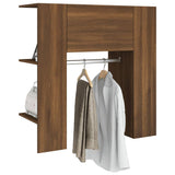 Hallway Cabinet Brown Oak 97.5x37x99 cm Engineered Wood - 45-Degree Angle