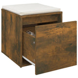 Box Drawer Smoked Oak 40.5x40x40 cm Engineered Wood - 45-Degree Angle