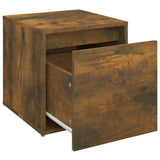 Box Drawer Smoked Oak 40.5x40x40 cm Engineered Wood - Rear View