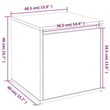 Box Drawer Smoked Oak 40.5x40x40 cm Engineered Wood - Extra Image