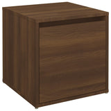 Box Drawer Brown Oak 40.5x40x40 cm Engineered Wood - Front View