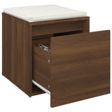 Box Drawer Brown Oak 40.5x40x40 cm Engineered Wood - 45-Degree Angle