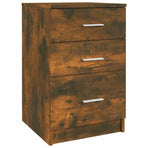 Bed Cabinet Smoked Oak 40x40x63 cm Engineered Wood