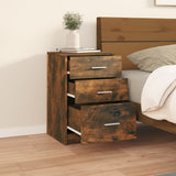 Bed Cabinet Smoked Oak 40x40x63 cm Engineered Wood - Side View
