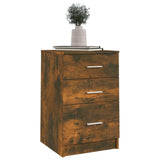 Bed Cabinet Smoked Oak 40x40x63 cm Engineered Wood - Top-Down View