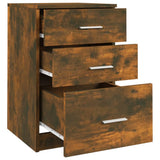 Bed Cabinet Smoked Oak 40x40x63 cm Engineered Wood - Low Angle