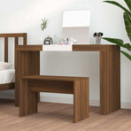 Dressing Stool Brown Oak 70x35x45 cm Engineered Wood