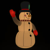 Christmas Inflatable Snowman with LEDs 300 cm - Front View