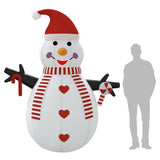 Inflatable Snowman with LEDs 250 cm - Extra Image