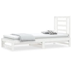 Pull-out Day Bed without Mattress White 2x(90x190) cm