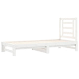 Pull-out Day Bed without Mattress White 2x(90x190) cm - Top-Down View