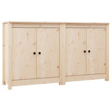 Sideboards 2 pcs 70x35x80 cm Solid Wood Pine - Front View