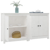 Sideboards 2 pcs White 70x35x80 cm Solid Wood Pine - Side View