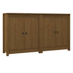 Sideboards 2 pcs Honey Brown 70x35x80 cm Solid Wood Pine