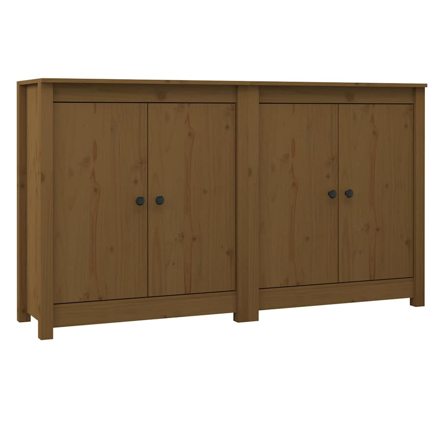 Sideboards 2 pcs Honey Brown 70x35x80 cm Solid Wood Pine