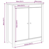 Sideboards 2 pcs Honey Brown 70x35x80 cm Solid Wood Pine