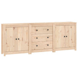 Sideboard 210x35x80 cm Solid Wood Pine - Front View