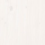 Sideboard White 210x35x80 cm Solid Wood Pine - Rear View