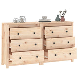 Sideboard 140x35x80 cm Solid Wood Pine - Top-Down View