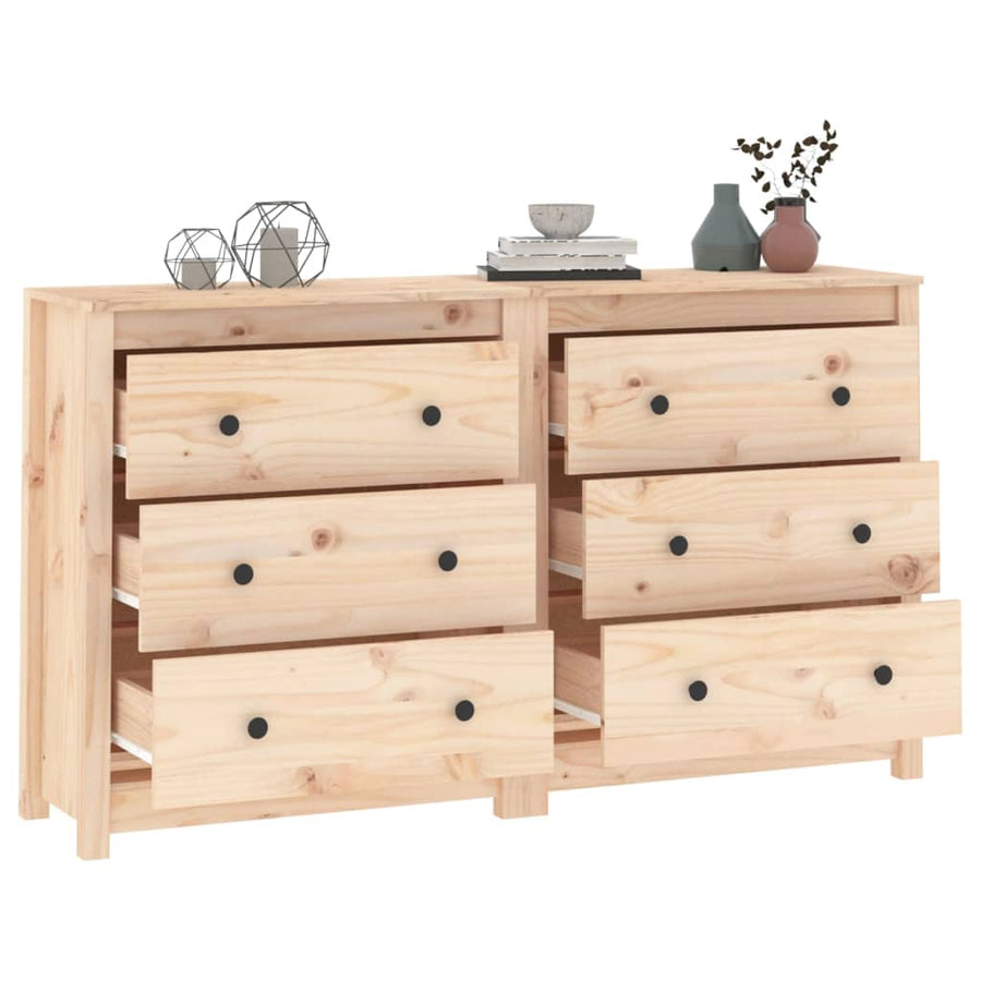 Sideboard 140x35x80 cm Solid Wood Pine