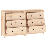 Sideboard 140x35x80 cm Solid Wood Pine - 45-Degree Angle