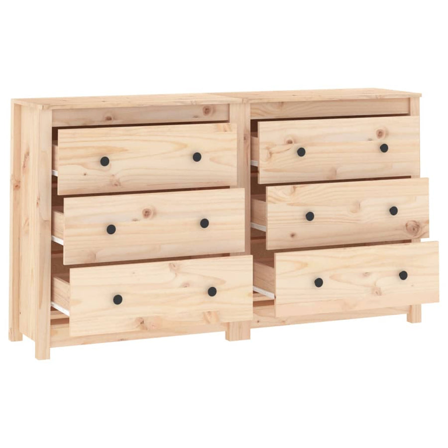 Sideboard 140x35x80 cm Solid Wood Pine