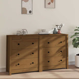Sideboard Honey Brown 140x35x80 cm Solid Wood Pine