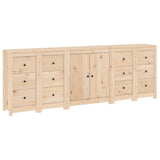 Sideboard 230x35x80 cm Solid Wood Pine - Front View
